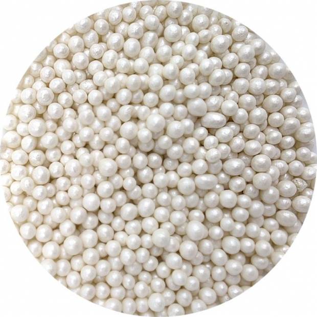 Cukrové ryžové perly biele perly 5 mm 1 kg - I LOVE CAKES