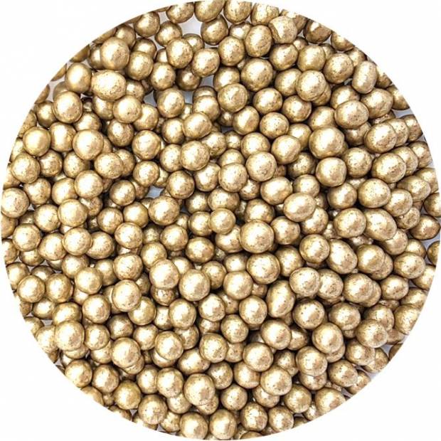 Perly z cukrovej ryže zlaté 7mm 80g - I LOVE CAKES