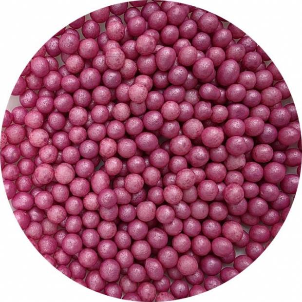 Perly z cukrovej ryže tmavoružové 7mm 80g - I LOVE CAKES