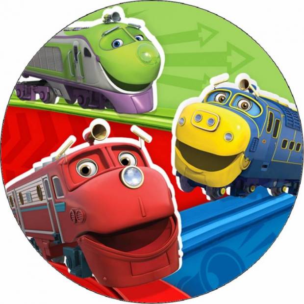 Jedlý papier chuggington - veselé vláčiky 19,5 cm - Pictu Hap