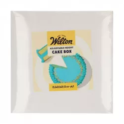 Dortová krabica biela 25,5×25,5×25–33 cm - Wilton