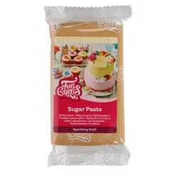 Potahovací hmota trblietavá zlatá 250 g - FunCakes