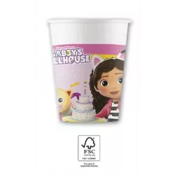 Papierové poháre „Gábinin kúzelný domček“, 8 ks, 200 ml - Procos