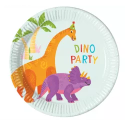 Papierové taniere Dinosauri 19,5 cm, 8 ks - Procos
