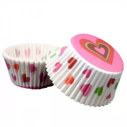 Cukrárenský košíček srdiečka 50x30mm 1000ks - Cakesicq