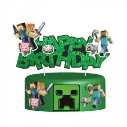 Zápich na tortu „Happy Birthday“, Minecraft - Cakesicq