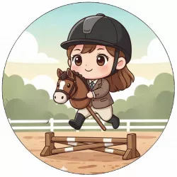 Jedlý papier Hobbyhorse skáše cez prekážku nakreslené 19,5 cm - Pictu Hap