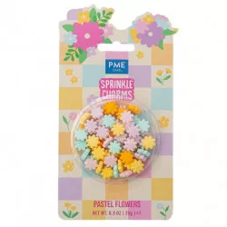 Cukrové zdobenie pastelové kvietky 12mm, 25g - PME