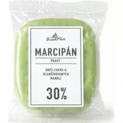 Pravý marcipán svetlozelený, 30 % mandlí (150 g) - Sweetart