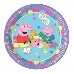 Papierové taniere „Prasiatko Peppa“, 23 cm, 8 ks - Procos