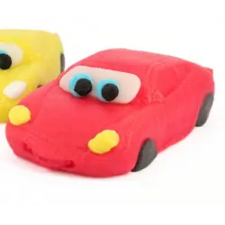 Závodné auto „Blesk“, červené, 7 cm, 50 g - Fagos
