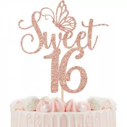 Zápich na tortu „Sweet 16“, 5 ks - Cakesicq