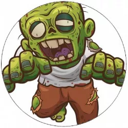 Jedlý papier Zombie má veľkosť 19,5 cm. - Pictu Hap