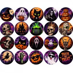 Jedlý papier „Halloweenske postavičky“ na cupcaky - PICTURE