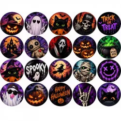 Jedlý papír Strašidelný Halloween, kolečka na cupcakes
