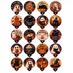 Jedlý papier, zápich na muffiny, útulný Halloween - PICTURE