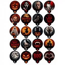Jedlý papier, zápich na muffin, strašidelný Halloween - PICTURE
