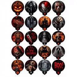 Jedlý papier — zápich do muffinu, Halloween, horor - PICTURE