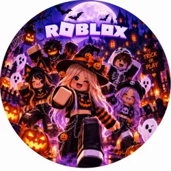 Jedlý papír halloweenský roblox 19,5cm - PICTURE