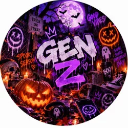 Jedlý papier Gen Z Halloween 19,5 cm - PICTURE