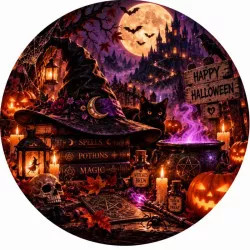 Jedlý papier Čarodejnícke Halloween 19,5 cm - PICTURE