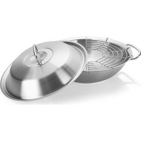 Fissler Pánev WOK s poklicí, nerez, 35 cm