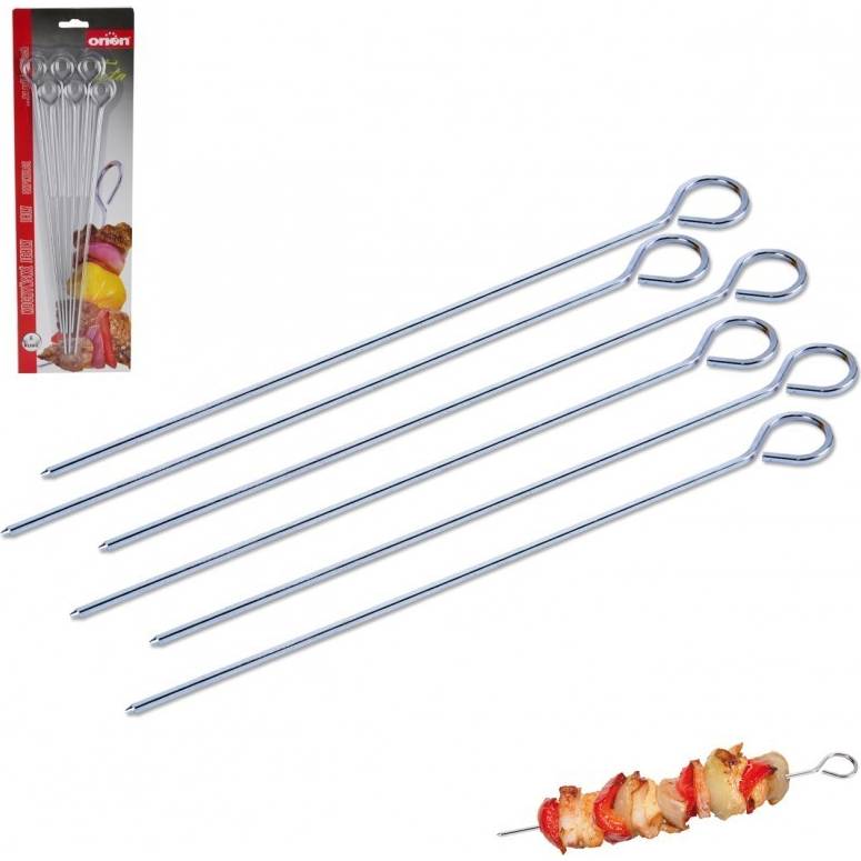Grilovací jehla 29cm – kov 6 ks