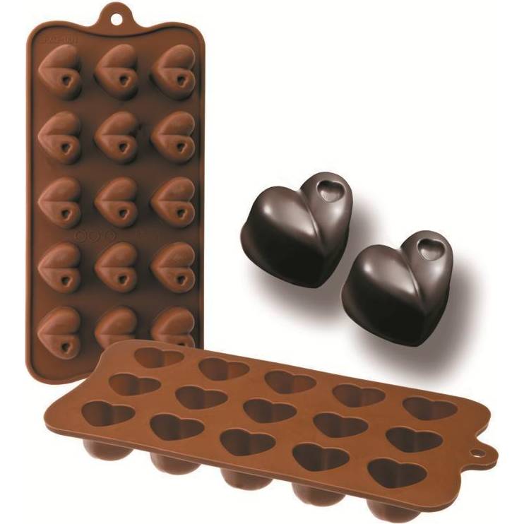 E-shop Formičky na čokoládu srdce 10,5 × 21 cm