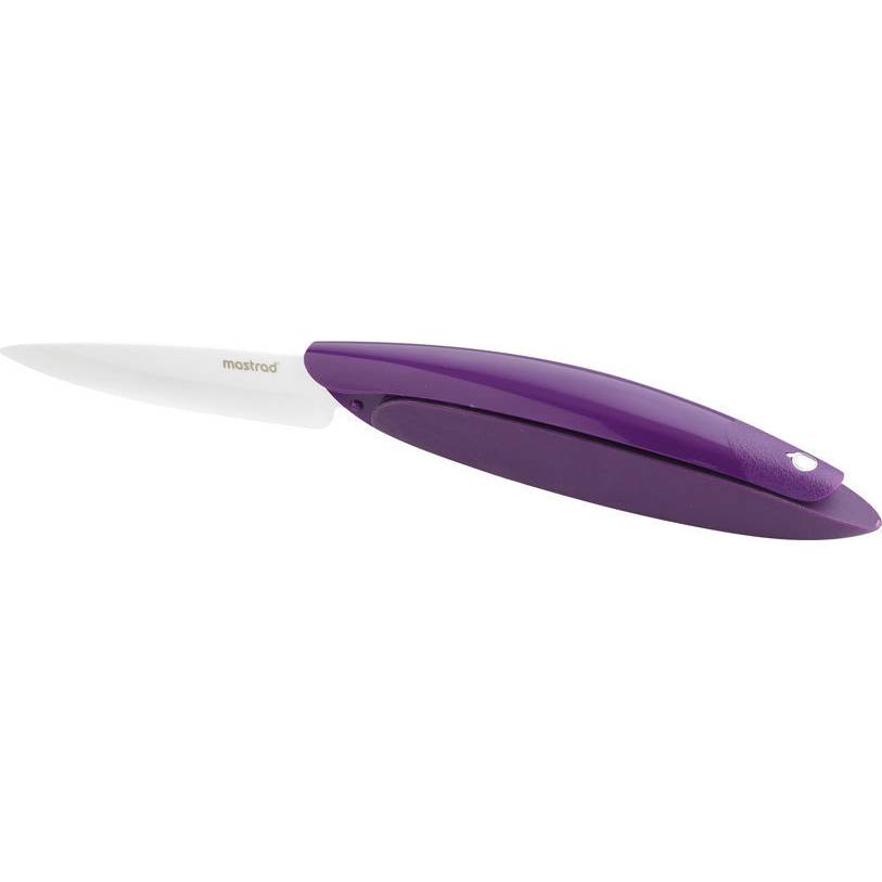 Keramický nôž skladací Mastrad fialový 10cm