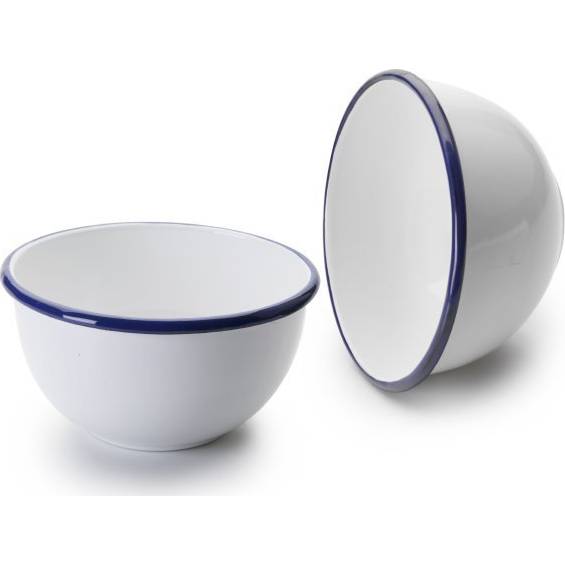 Smaltová miska MODRO-BIELA O 14 cm