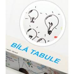 E-shop Bílá nalepovací tabule 45x150cm