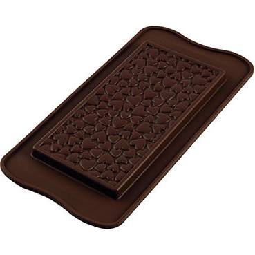 E-shop Silikónová forma na čokoládu – tabuľka srdiečka