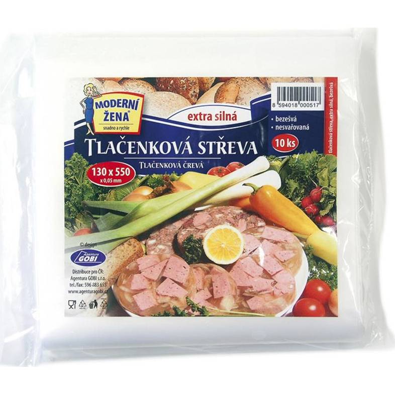 Tlačenková střeva 13x55cm 10ks