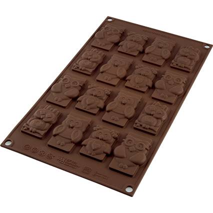 E-shop Silikónová forma na čokoládu sovy
