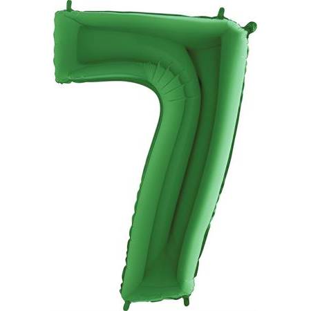 E-shop Nafukovací balónek číslo 7 zelený 102cm extra velký