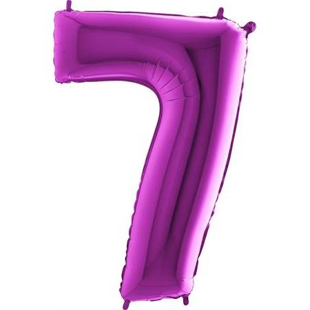 E-shop Nafukovací balónek číslo 7 fialový 102cm extra velký