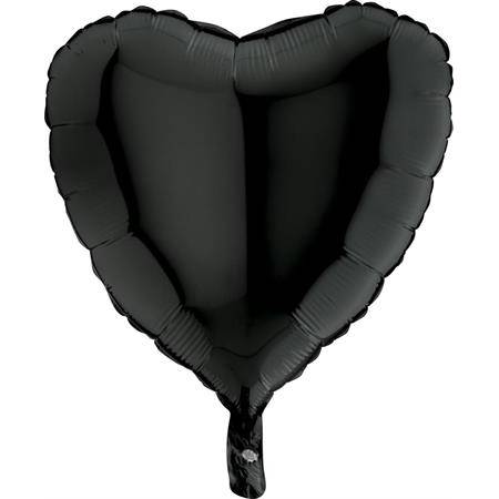 E-shop Nafukovací balónek černé srdce 46 cm