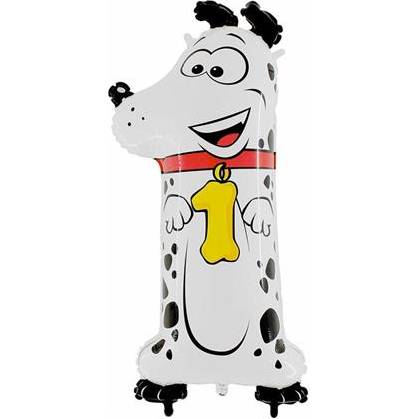 E-shop Nafukovací balónek pes číslo 1 pro děti 102cm