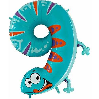 E-shop Nafukovací balónek ještěrka číslo 9 pro děti 102cm