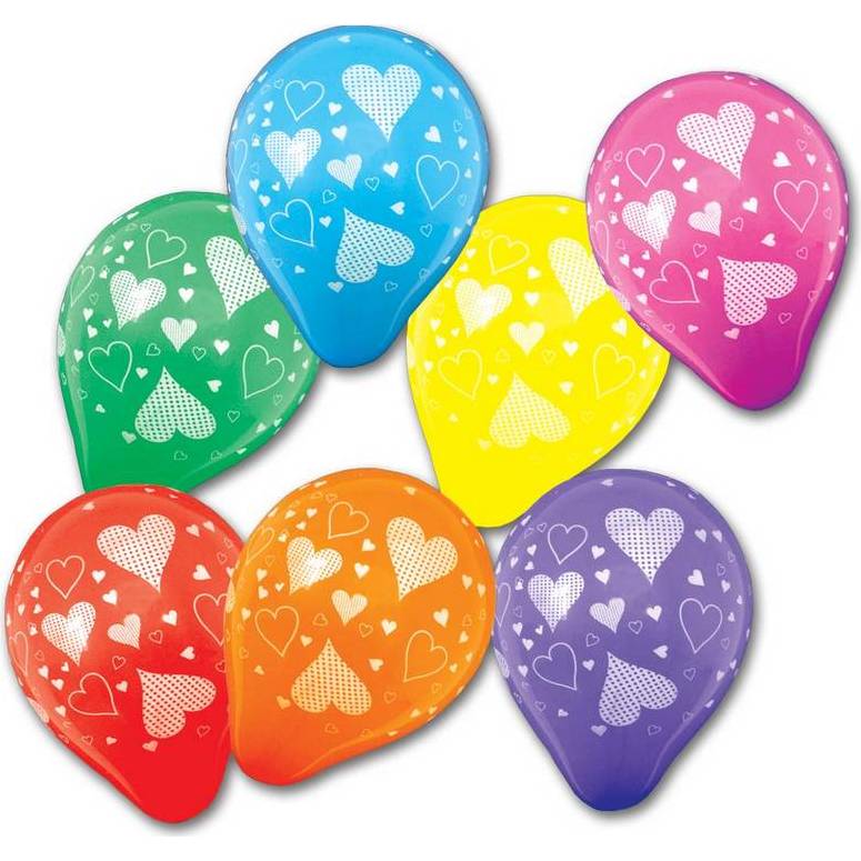 E-shop Balónky barevné Srdce 7ks