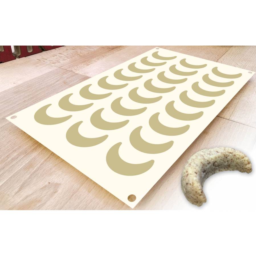 E-shop Silikonová pečící forma na vanilkové rohlíčky 29x17,5cm