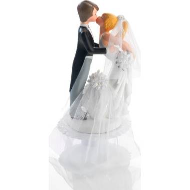 E-shop Svatební figurka na dort 1ks pusinka 230mm