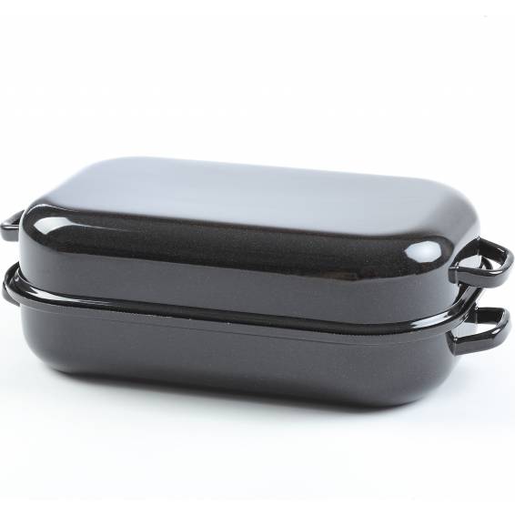 Oboustranně smaltovaný dvoupekáč Sfinx velikost 40 cm (vnitřní rozměr), síla plechu 1 mm