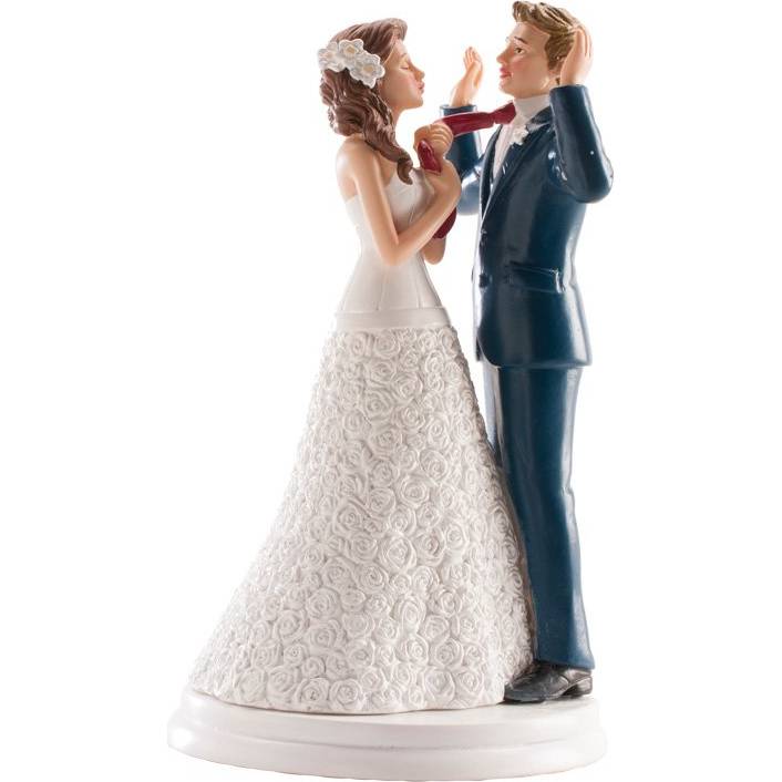 E-shop Svatební figurka na dort 20cm přitažen za kravatu