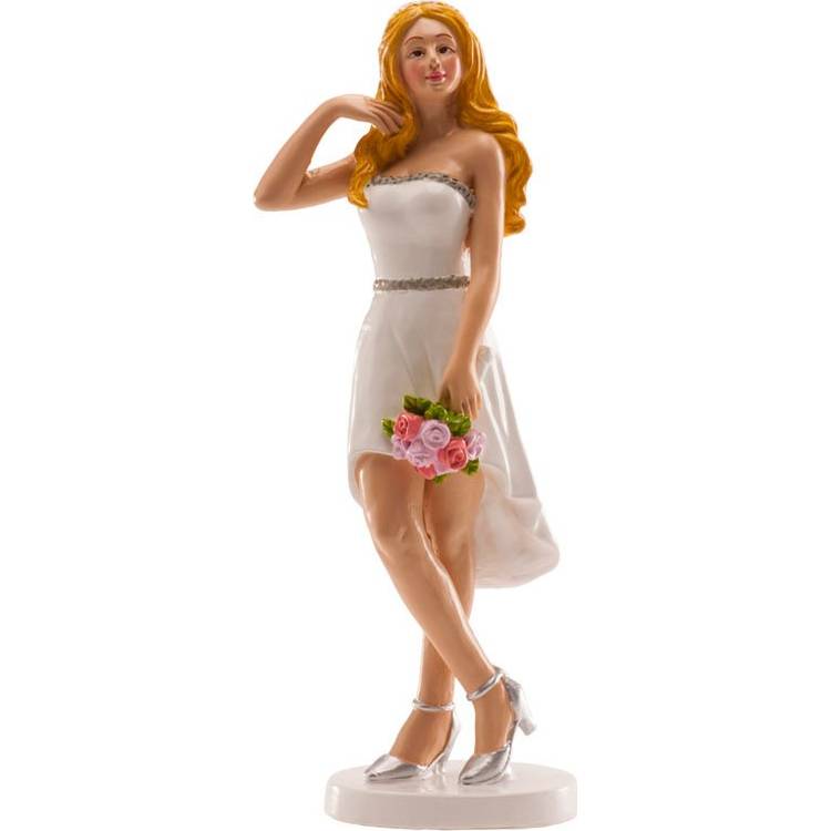 Svatební figurka na dort 16cm samostatná žena