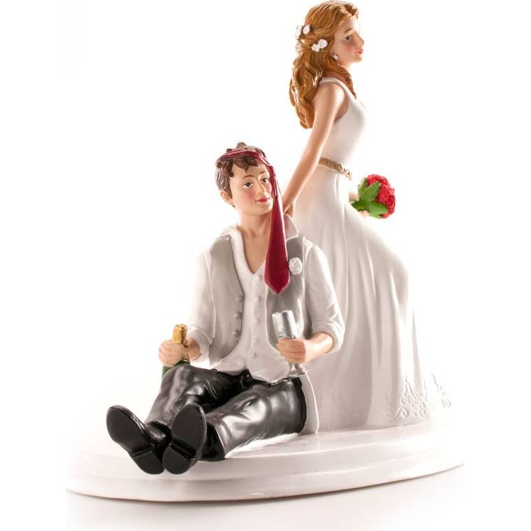 E-shop Svatební figurka na dort 14cm opilý ženich