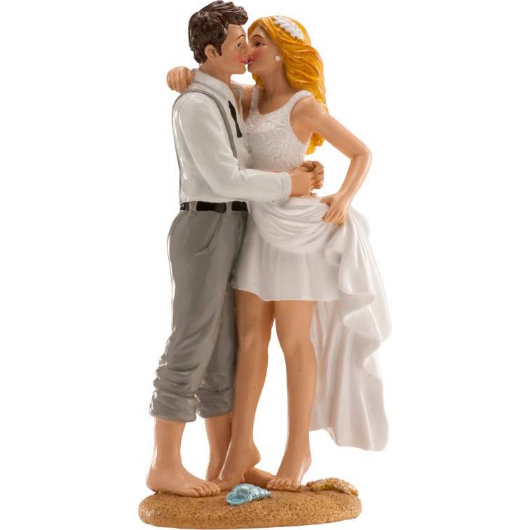 E-shop Svatební figurka na dort 16cm na pláži 16cm