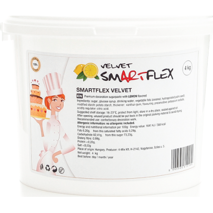 E-shop Smartflex Velvet Citron 4 kg (Potahovací a modelovací hmota na dorty)