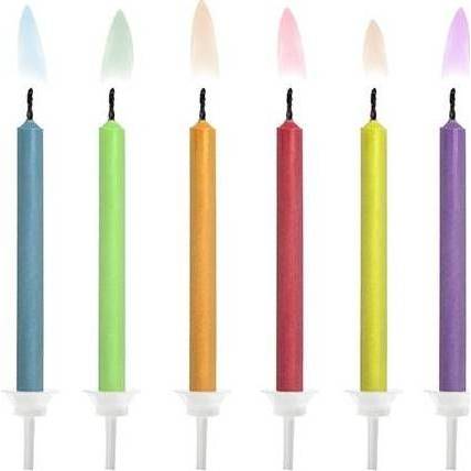E-shop PartyDeco svíčky s barevným plamenem (6 ks)