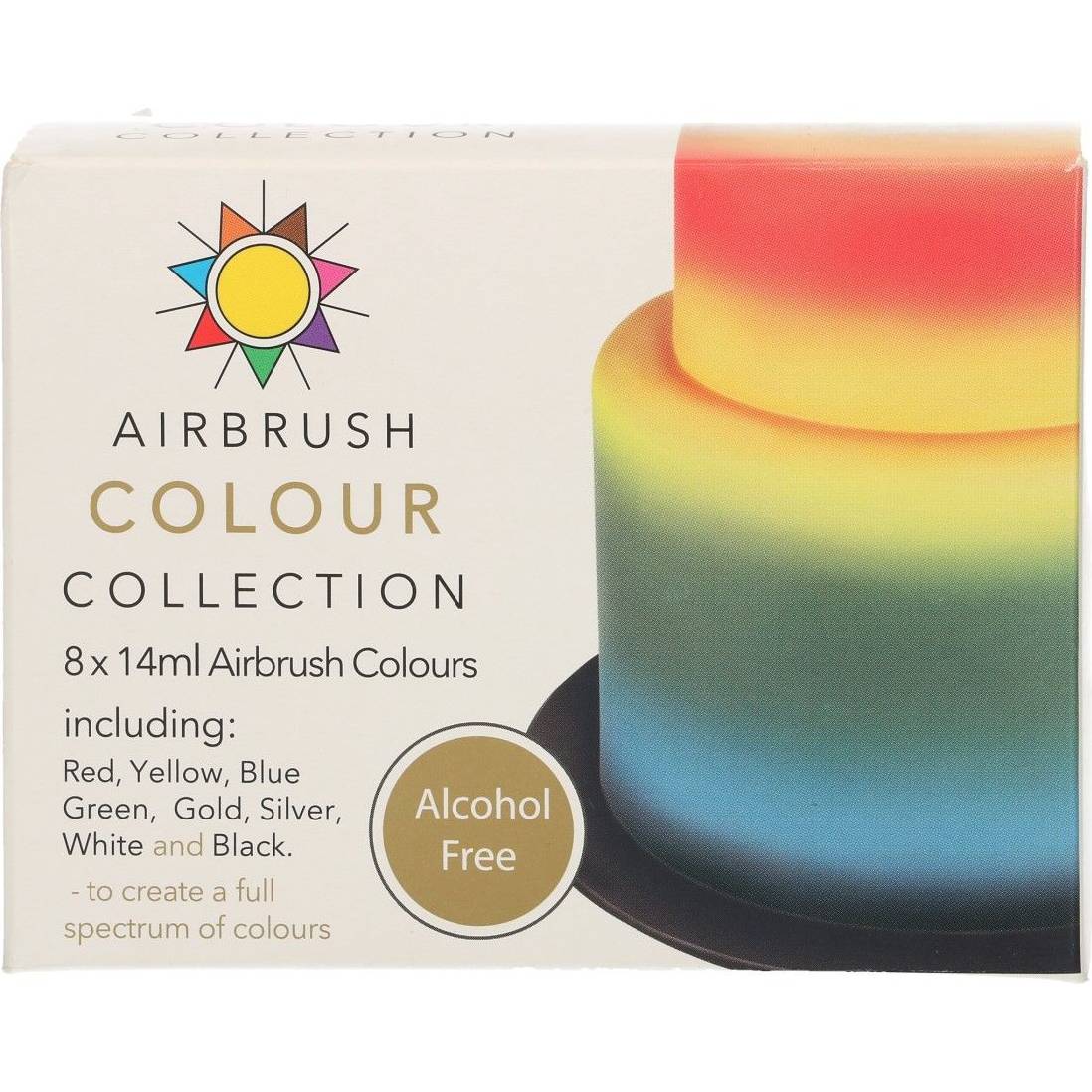 E-shop Súprava farieb na airbrush bez alkoholu 8 x 14 ml